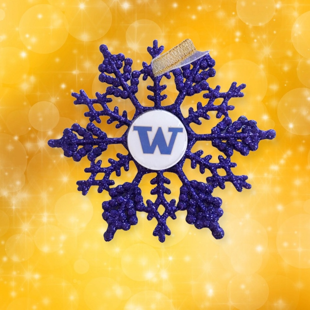 Univ of WA HUSKIES Snowflake Ornament - UW *NEW*